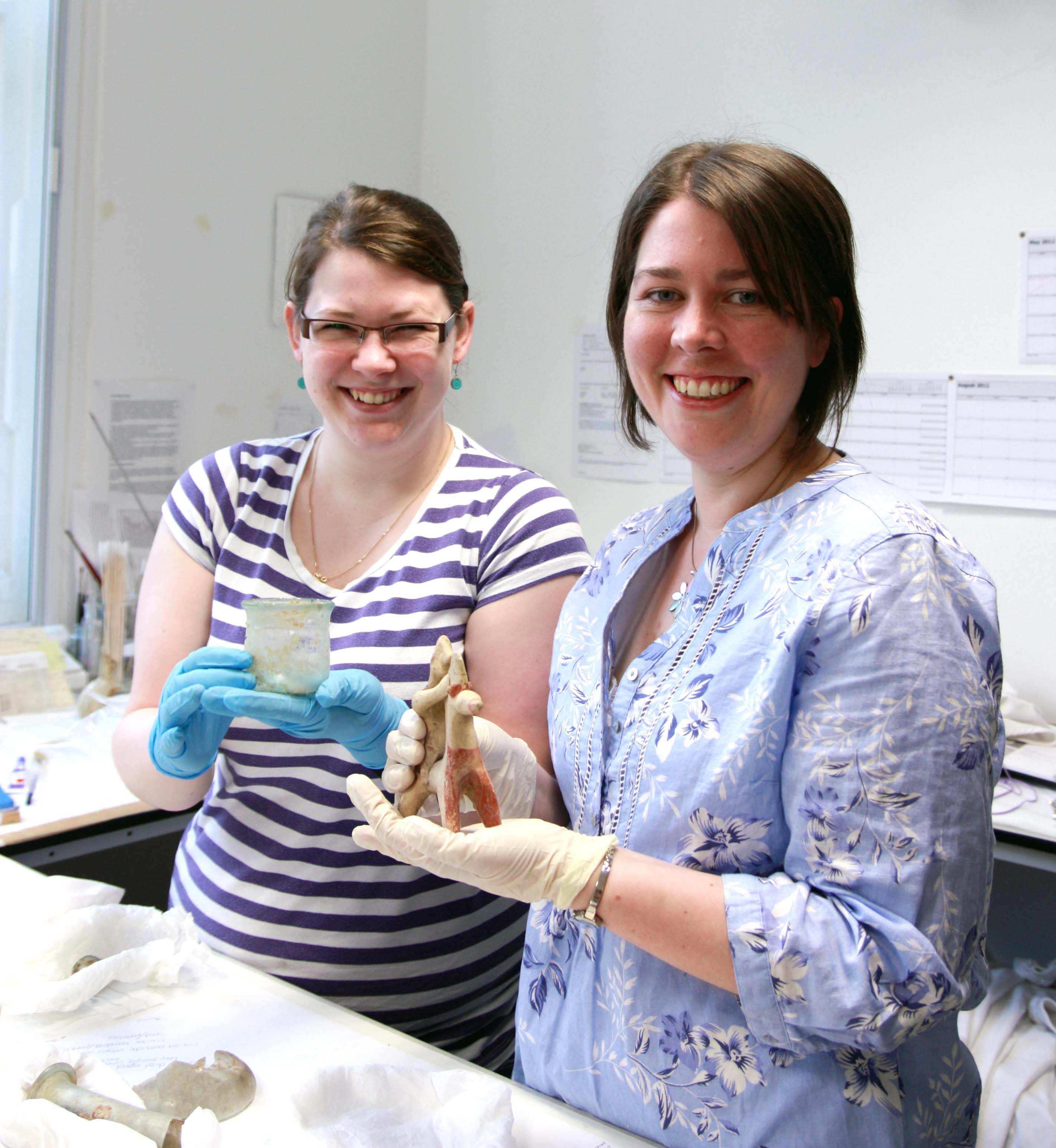 Kirstie Conservator and Jenny Curator